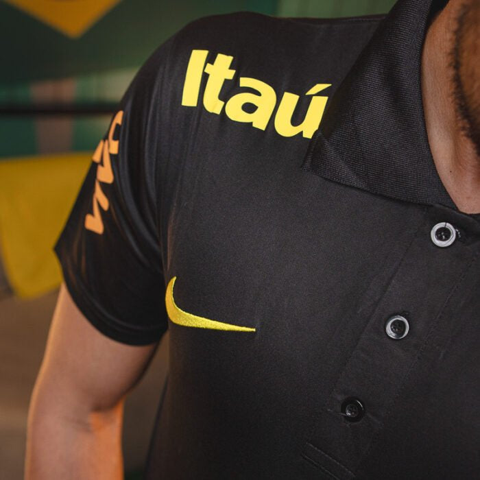 Camisa Brasil Guaraná Polo Preta