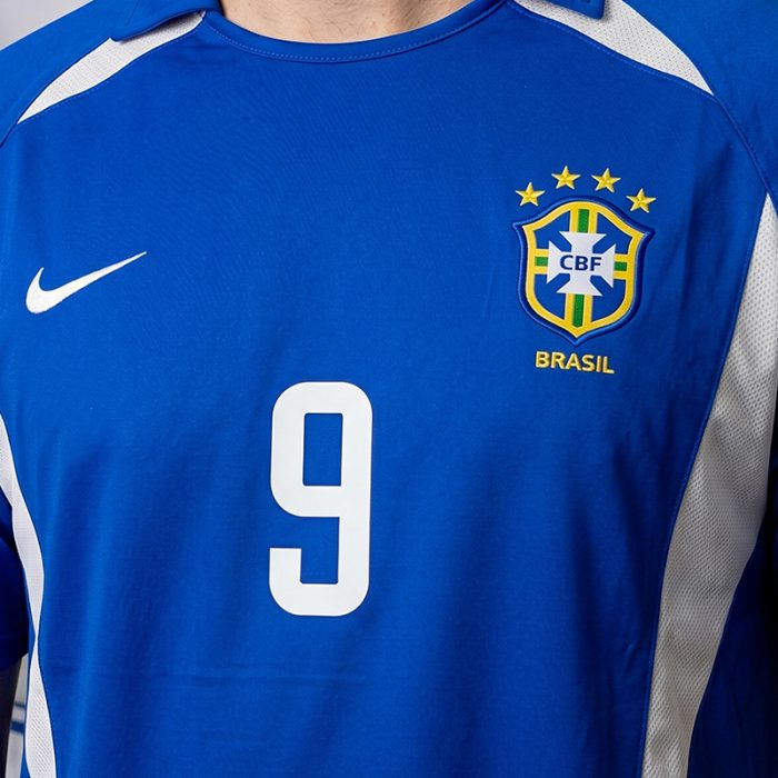 Camisa Brasil Retro Reserva 2002 Ronaldo 9