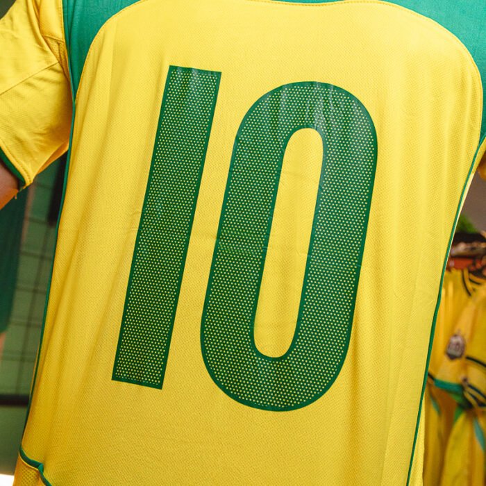 Camisa Brasil Retro Titular 2004 Total 90 Ronaldinho 10