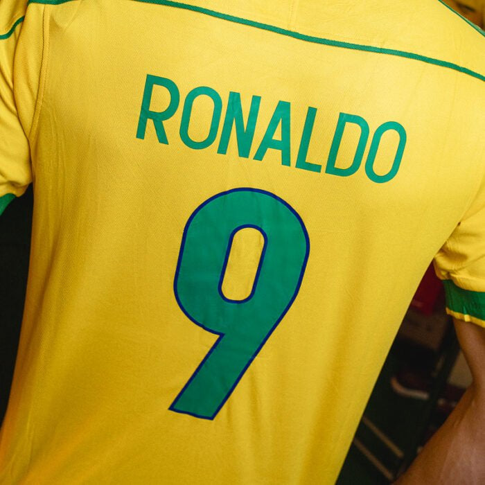Camisa Brasil Retro Titular 98 Ronaldo 9